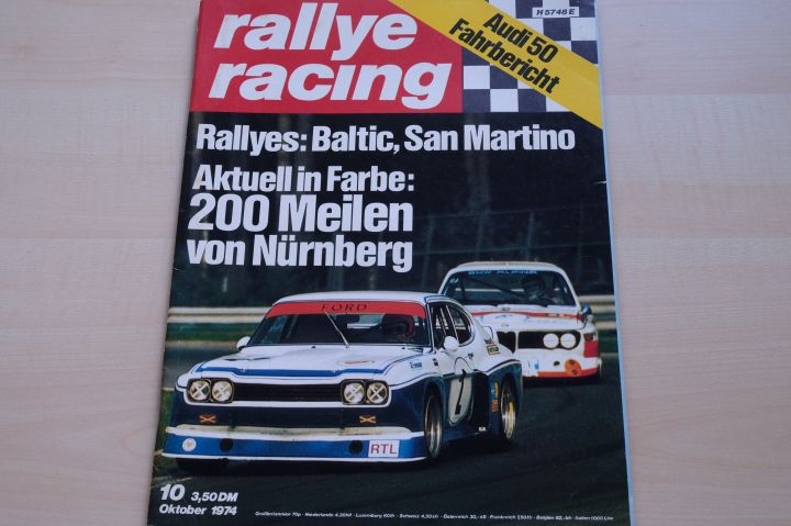 Deckblatt Rallye Racing (10/1974)